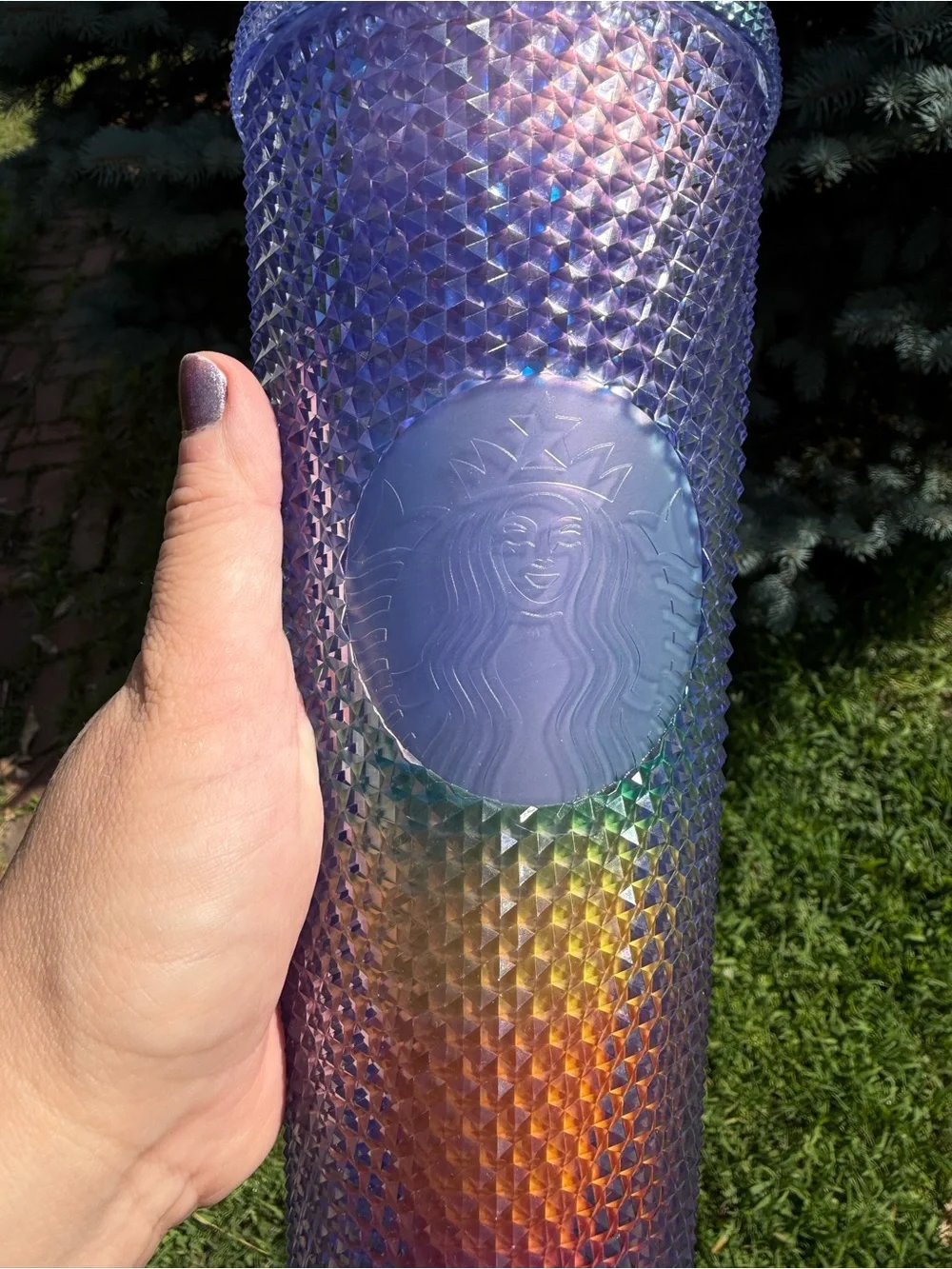 Starbucks x Sofie Birkin 2024 Pride Rainbow Studded Cold Cup 24 oz NWT